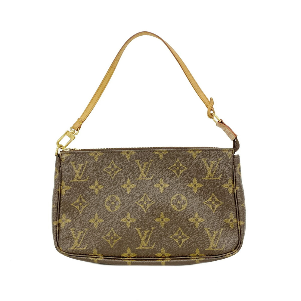 LOUIS VUITTON Authentic Brown Monogram Pochette Pouch